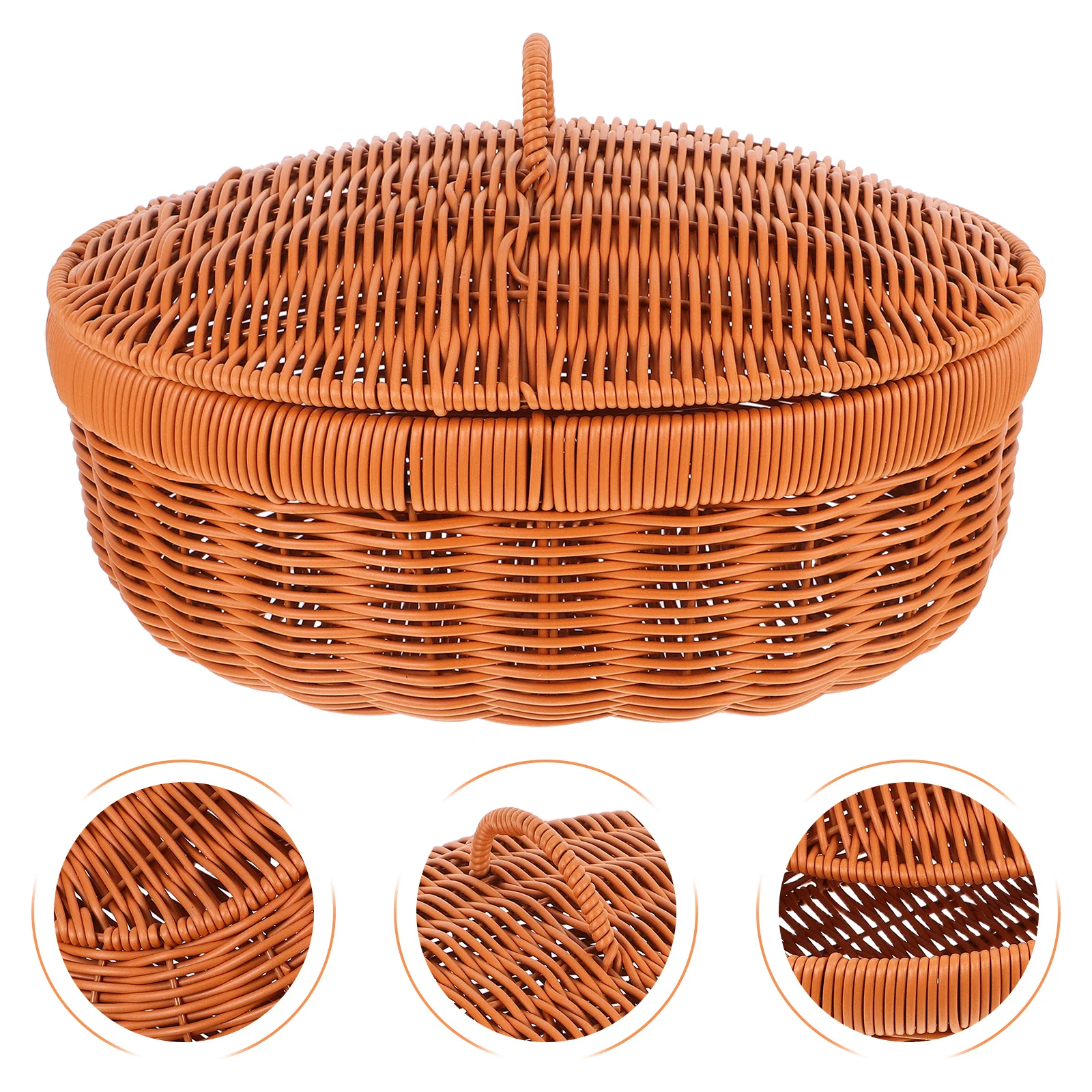 Plastic Woven Desktop Storage Basket Bread Basket Lid Handmade Kitchen Fruit Snack Organizer Kitchen Accessory
Plastic Woven Desktop Storage Basket Bread Basket Lid Handmade Kitchen Fruit Snack Organizer Kitchen Accessory