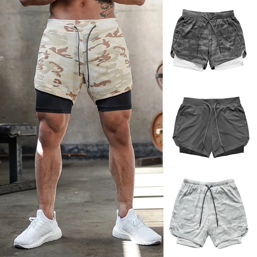 New2026Men's Double Layer Fitness Shorts Drawstring Mesh Lining Elastic Waist Breathable Quick Dry Sportswear Jogger Short Male
New2026Men's Double Layer Fitness Shorts Drawstring Mesh Lining Elastic Waist Breathable Quick Dry Sportswear Jogger Short Male