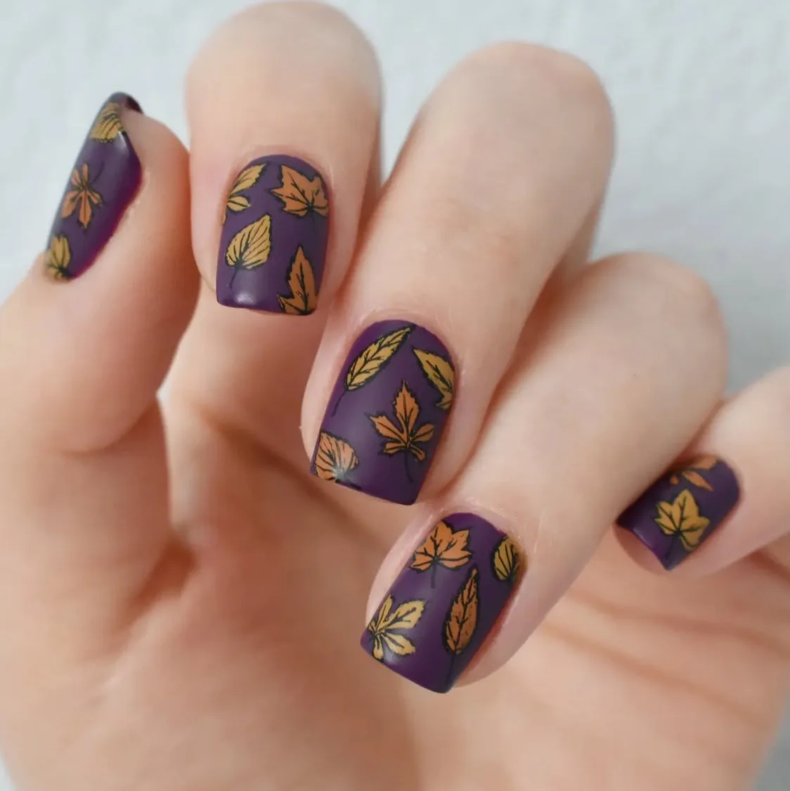 24pcs Short Purple Square False Nails Art Wearable Thanksgiving Fake Nail Tips with Leaves Design Press on Nails Sets Finished
24pcs Short Purple Square False Nails Art Wearable Thanksgiving Fake Nail Tips with Leaves Design Press on Nails Sets Finished
