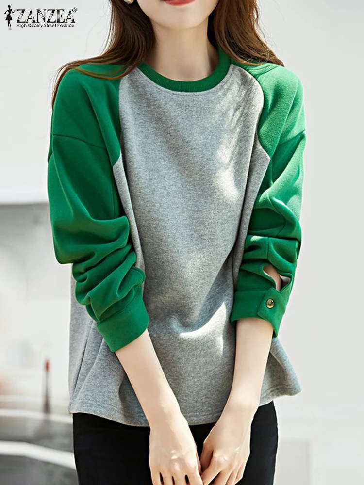Fashion Autumn Hoodies ZANZEA Women Patchwork Long Sleeve Sweatshirts Casual Loose Sweater Winter Hooded Pullover Streetwear
Fashion Autumn Hoodies ZANZEA Women Patchwork Long Sleeve Sweatshirts Casual Loose Sweater Winter Hooded Pullover Streetwear