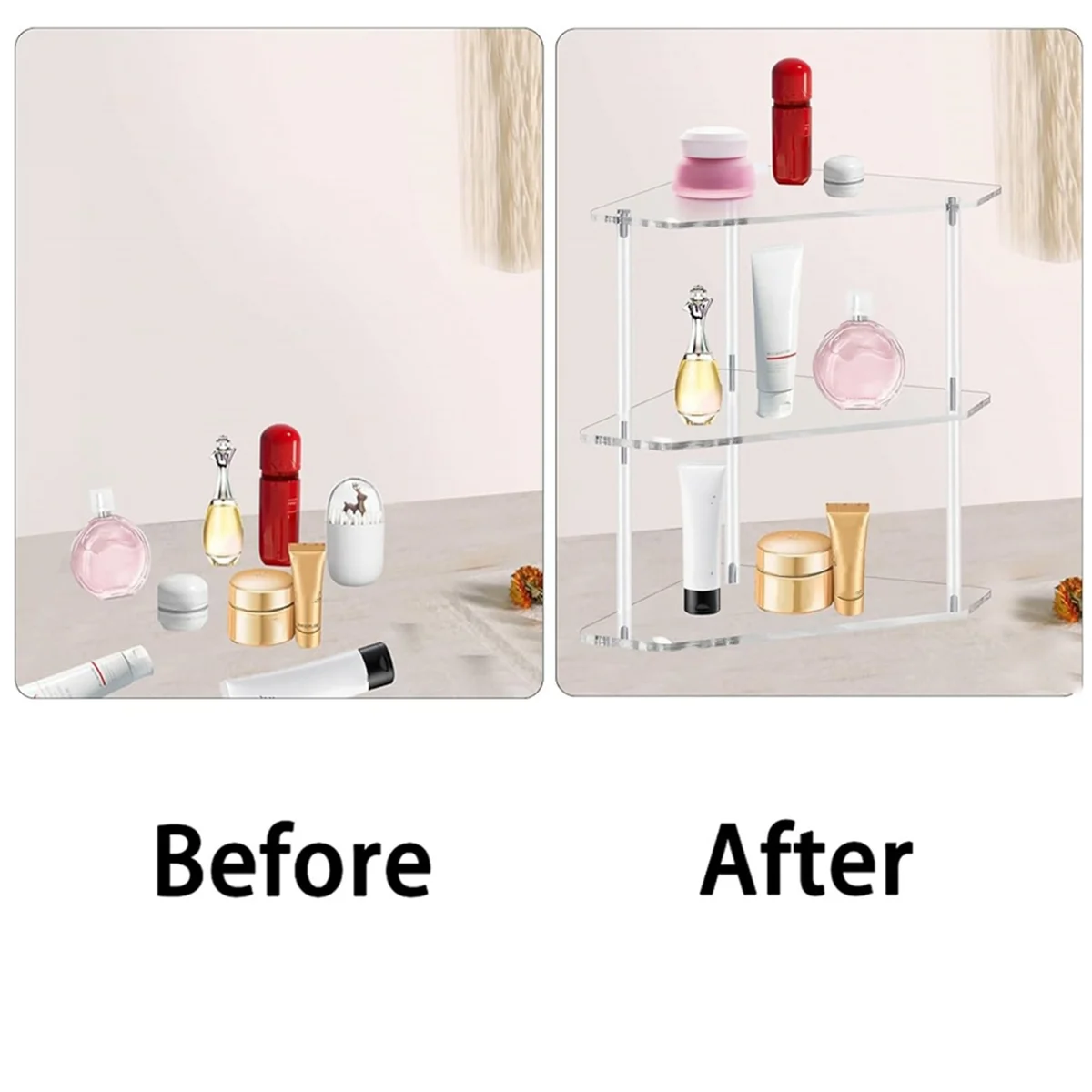 AA98 Acrylic Triangle End Table - 3 Tier Corner Side Table - Small Corner Table for Living Room, Bedroom, Bathroom
AA98 Acrylic Triangle End Table - 3 Tier Corner Side Table - Small Corner Table for Living Room, Bedroom, Bathroom