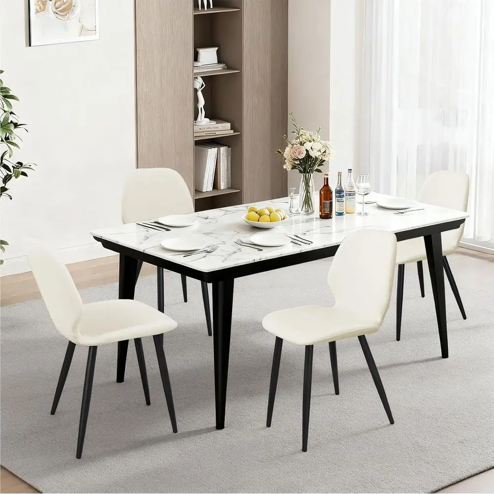 Modern Minimalist Upholstered Dining Chairs Set of 4, Breathable Seat Cushions, Adjustable Metal Legs, Suitable for Home and Res
Modern Minimalist Upholstered Dining Chairs Set of 4, Breathable Seat Cushions, Adjustable Metal Legs, Suitable for Home and Res