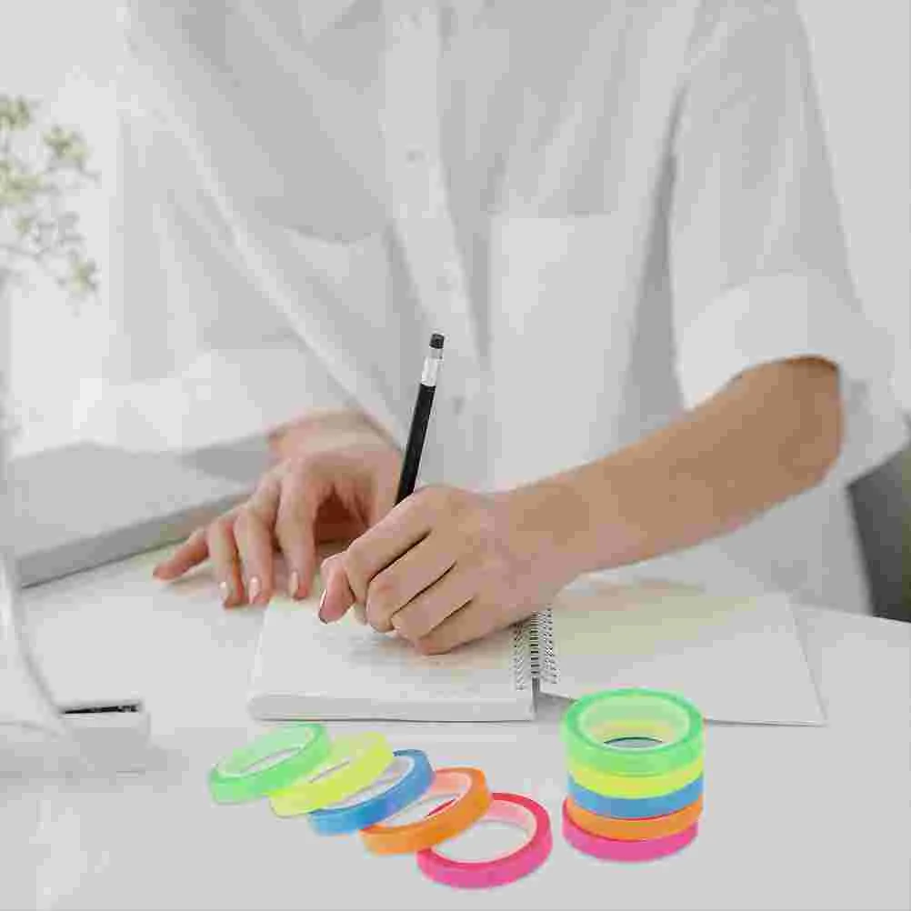 10pcs Colorful Waterproof Tearable Transparent Fluorescent Tape 0.6cm x 5m Highlighter Tapes for Books Annotating
10pcs Colorful Waterproof Tearable Transparent Fluorescent Tape 0.6cm x 5m Highlighter Tapes for Books Annotating
