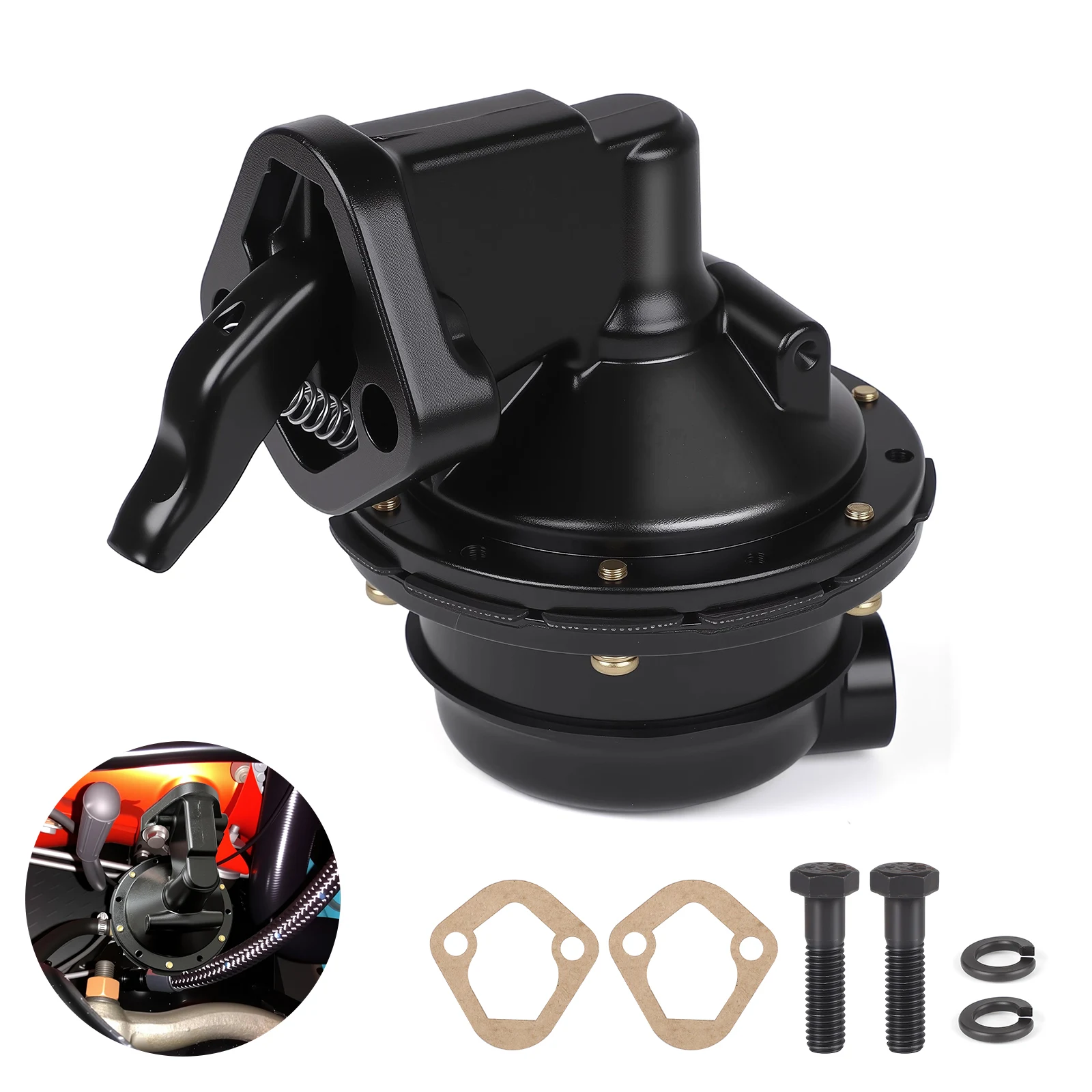 3/8" NPT Mechanical Fuel Pump 6 PSI 110 GPH SBC 262-400 Small Block For Chevrolet Chevy 262 265 273 283 302 307 327 and W Series
3/8" NPT Mechanical Fuel Pump 6 PSI 110 GPH SBC 262-400 Small Block For Chevrolet Chevy 262 265 273 283 302 307 327 and W Series