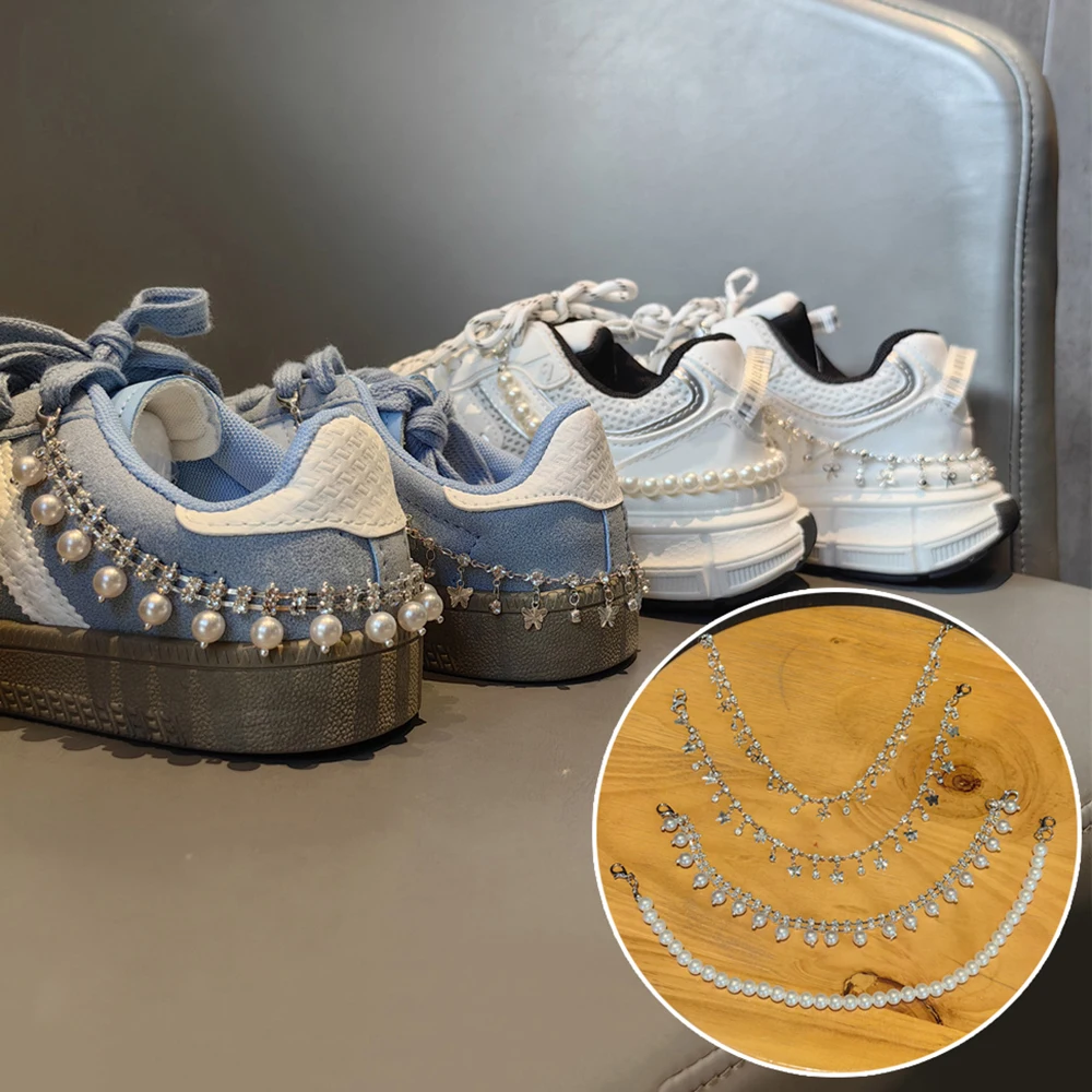 Metal Pearl Pendant Boot Shoes Chain Sneakers Shoe Buckles Decoration Crystal Butterfly Shoelace Clip Charms Shoes accessories
Metal Pearl Pendant Boot Shoes Chain Sneakers Shoe Buckles Decoration Crystal Butterfly Shoelace Clip Charms Shoes accessories