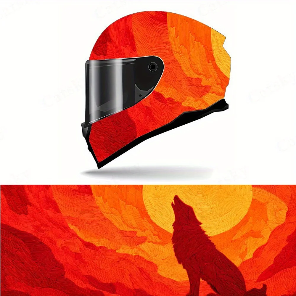 Eye catching Red Sun and Wolf Motorcycle Helmet Protective Sticker, Motorcycle Helmet Exterior Decorative Accessory, Waterproof
Eye catching Red Sun and Wolf Motorcycle Helmet Protective Sticker, Motorcycle Helmet Exterior Decorative Accessory, Waterproof