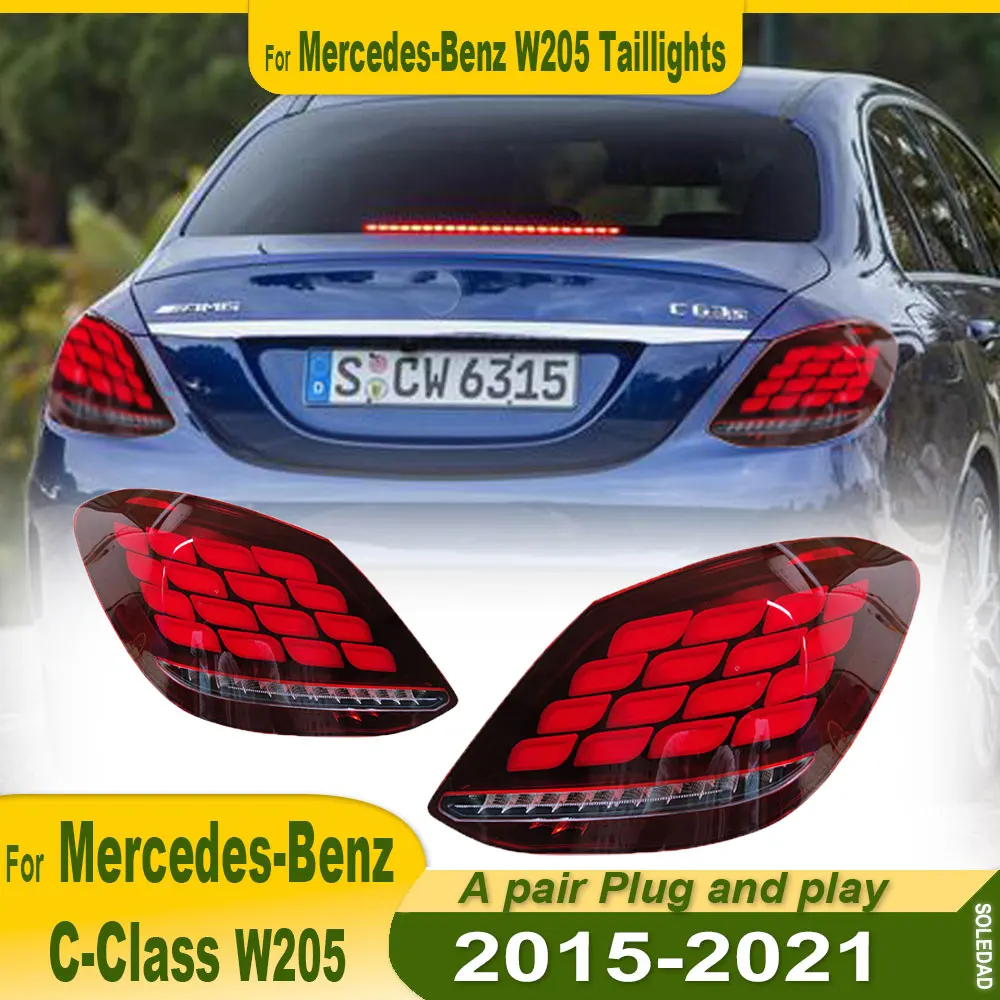 Car Tail Lamp for Mercedes-Benz W205 LED Tail Light 2014-2021 C180 C200 C300 Rear Fog Brake Turn Signal Auto Accessories 2pcs
Car Tail Lamp for Mercedes-Benz W205 LED Tail Light 2014-2021 C180 C200 C300 Rear Fog Brake Turn Signal Auto Accessories 2pcs
