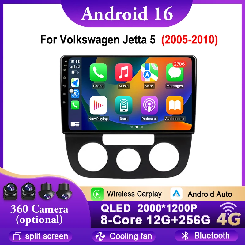 Android 16 Carplay Auto Car Radio For Volkswagen Jetta 5 2005-2010 Multimedia Stereo Video Player GPS Navigation Bluetooth
Android 16 Carplay Auto Car Radio For Volkswagen Jetta 5 2005-2010 Multimedia Stereo Video Player GPS Navigation Bluetooth