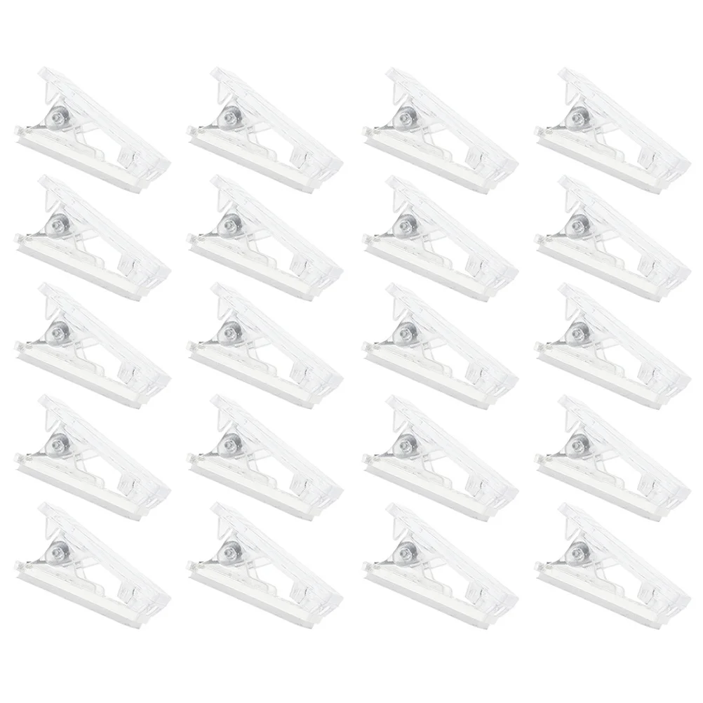 20 Pcs Self-adhesive Clip Plastic Badge Clips Transparent Spring Wall for Hanging Name Tag Id
20 Pcs Self-adhesive Clip Plastic Badge Clips Transparent Spring Wall for Hanging Name Tag Id