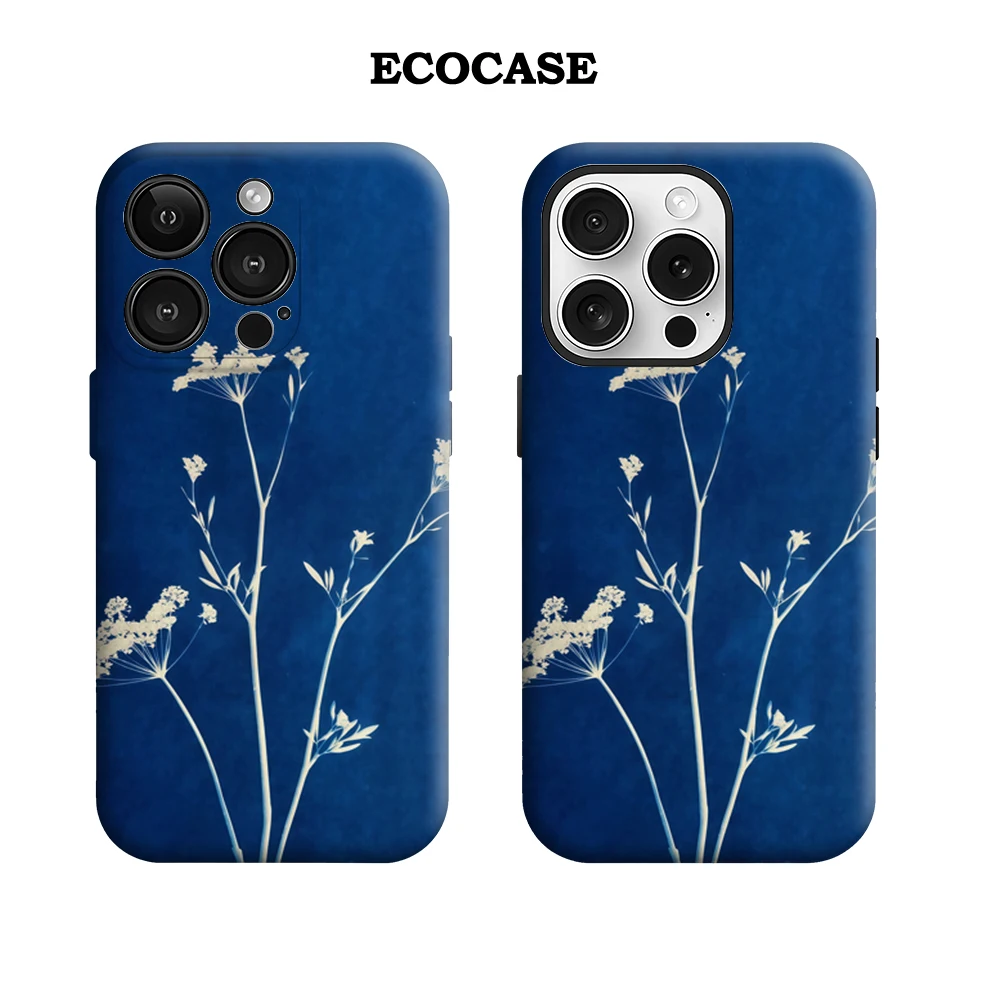 Niche Cyanotype Botanical Art Phone Case for iPhone 17 16 15 14 13 12 11 Pro Max Air Plus Luxury Double-layer Back Cover
Niche Cyanotype Botanical Art Phone Case for iPhone 17 16 15 14 13 12 11 Pro Max Air Plus Luxury Double-layer Back Cover