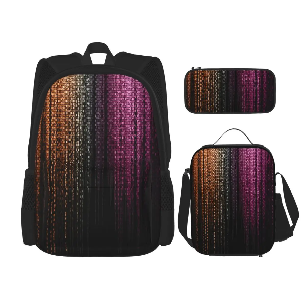 Faux Glitter Rainbow Pride Flag LGBT Gay Lesbian Backpacks Bookbag School Bags Rucksack Lunch Bag Pen Bag Three-Piece Set
Faux Glitter Rainbow Pride Flag LGBT Gay Lesbian Backpacks Bookbag School Bags Rucksack Lunch Bag Pen Bag Three-Piece Set