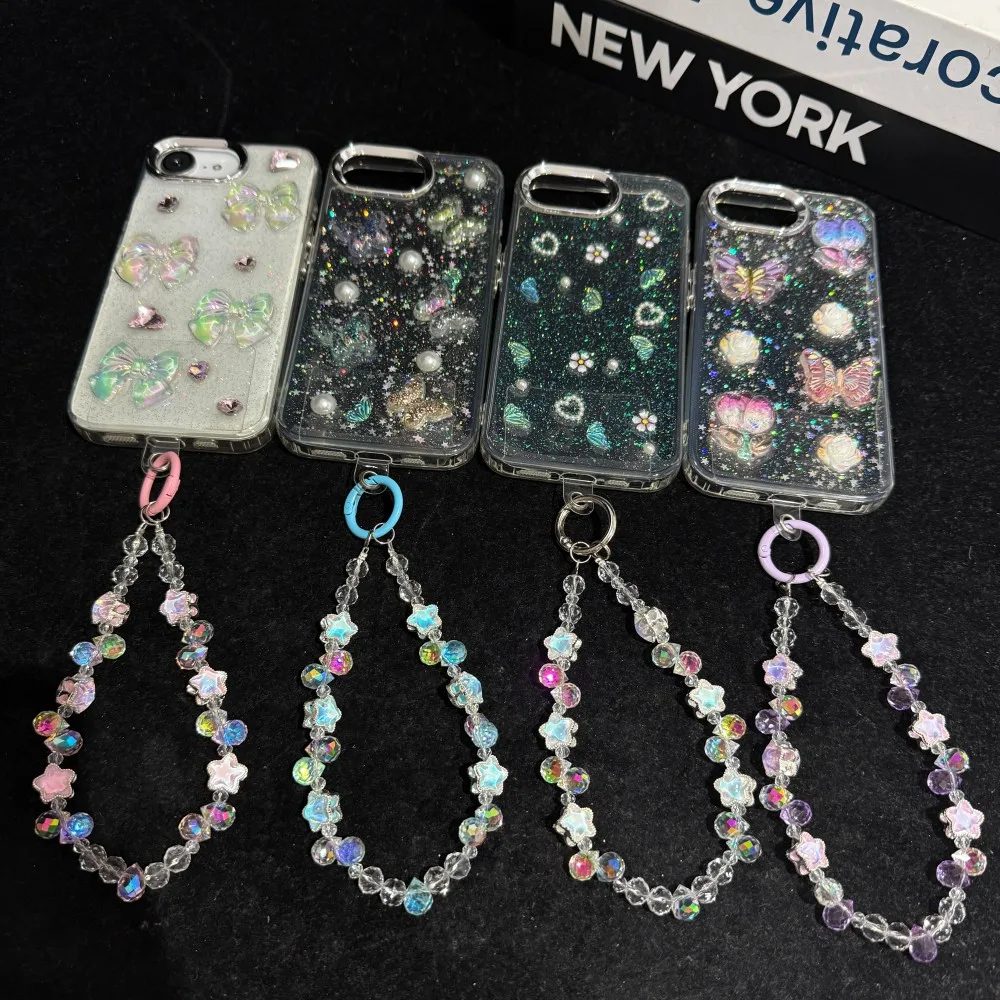High-Quality Sparkling Translucent Crystal Mobile Phone Chain Trendy Beaded Wrist Chain Luxury Bag Chain Key Accessory
High-Quality Sparkling Translucent Crystal Mobile Phone Chain Trendy Beaded Wrist Chain Luxury Bag Chain Key Accessory