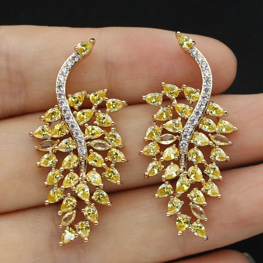 yellow leaf stud earrings for women sweet jewelry
yellow leaf stud earrings for women sweet jewelry