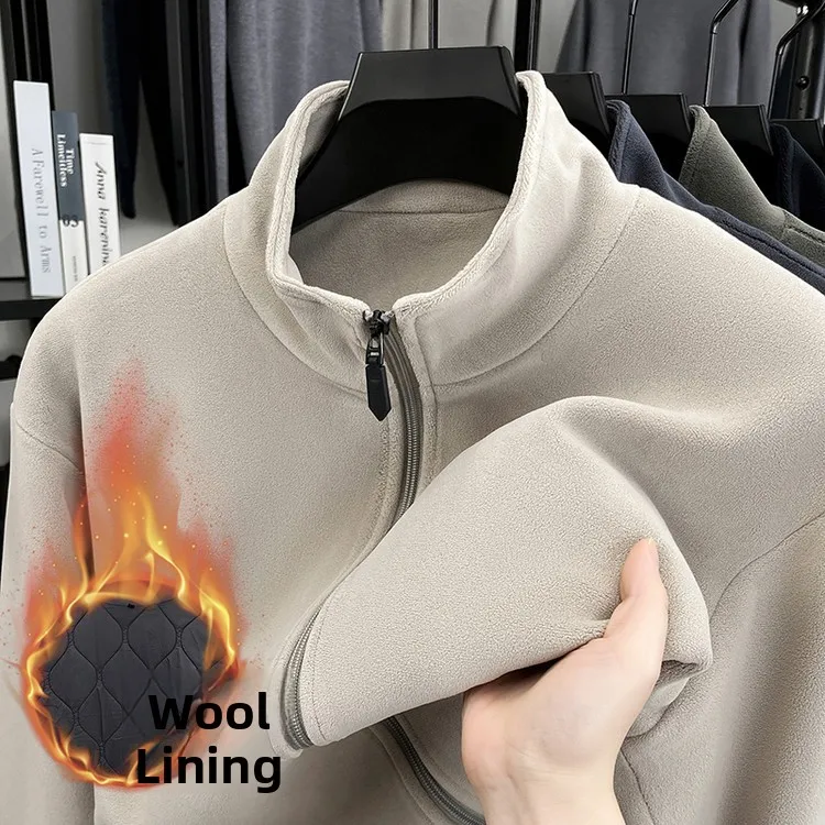 Men's Thiened Pure Color Orlon Fce Zipper Cardigan Cotton Jaet Autumn Winter New Sle Warm Stand Collar Knitted Coat
Men's Thiened Pure Color Orlon Fce Zipper Cardigan Cotton Jaet Autumn Winter New Sle Warm Stand Collar Knitted Coat