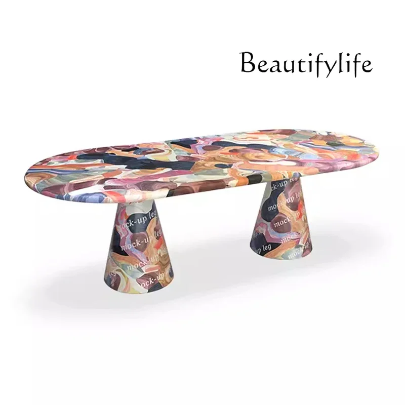 Customized FRP Creative Light Luxury Painting Leisure Table Furnace Oil Painting Painting Dining Table Coffee Table
Customized FRP Creative Light Luxury Painting Leisure Table Furnace Oil Painting Painting Dining Table Coffee Table
