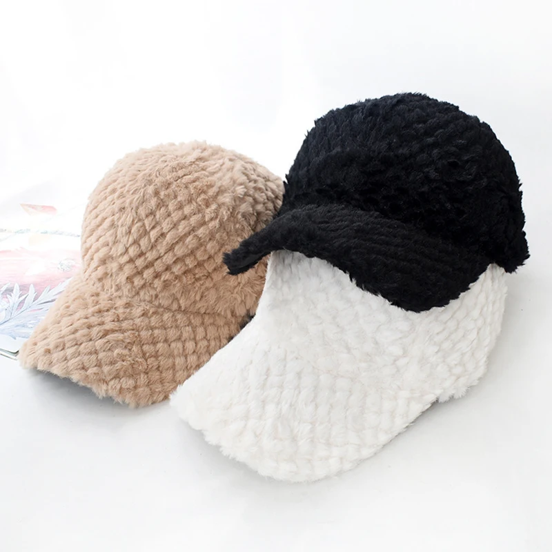 1pc Simple Thicken Plush Women Winter Warm Baseball Cap Women Artificial Lamb Wool Hats Plush Baseball Caps Autumn Baseball Cap
1pc Simple Thicken Plush Women Winter Warm Baseball Cap Women Artificial Lamb Wool Hats Plush Baseball Caps Autumn Baseball Cap
