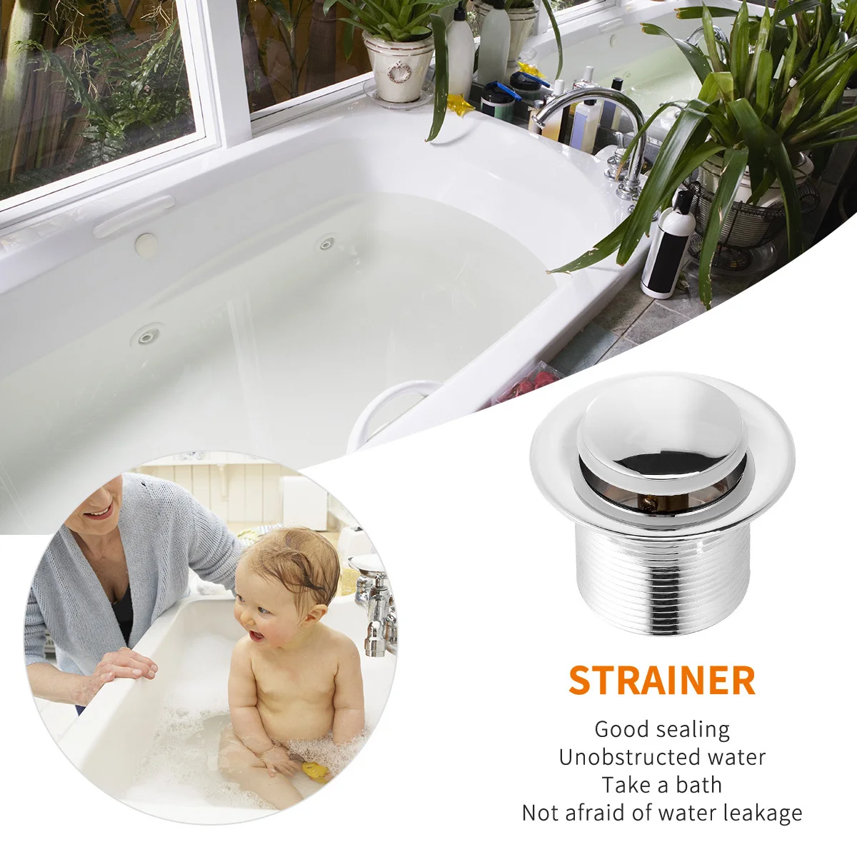 1pc Copper Bathtub Drainer Pop-Up Core Durable Easy To Use For Home Hotel Salon Bathtub Fittings Drainage Solution
1pc Copper Bathtub Drainer Pop-Up Core Durable Easy To Use For Home Hotel Salon Bathtub Fittings Drainage Solution