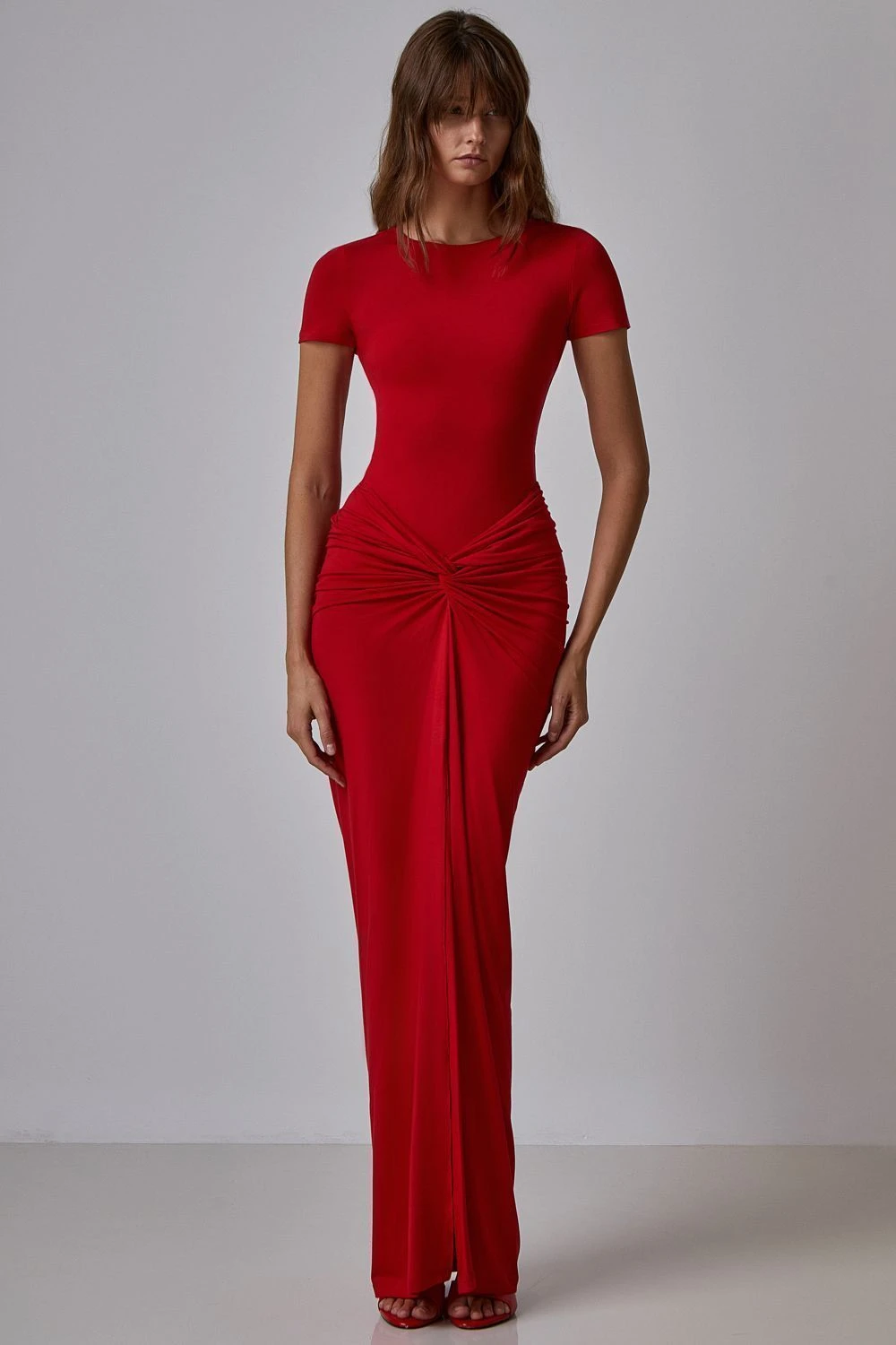 Exquisite Off the Shoulder Jersey Evening Dresses Fashion Straight Floor Length Crew neck Short Sleeves Front Slit Prom Dress
Exquisite Off the Shoulder Jersey Evening Dresses Fashion Straight Floor Length Crew neck Short Sleeves Front Slit Prom Dress