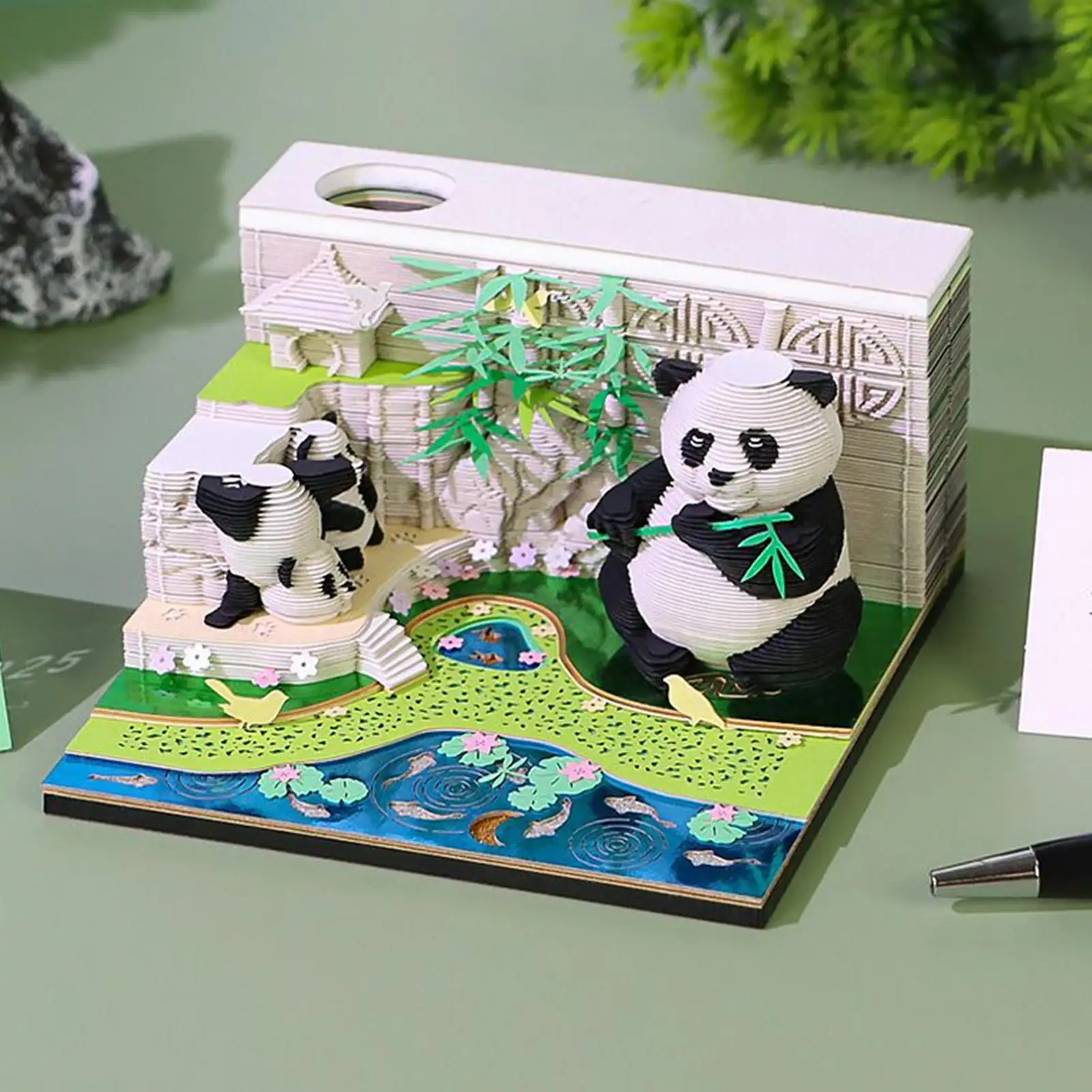 Garden Panda Time Piece Calendar 2026 Paper Carving Memo Pad Tearable Paper Carving Art Craft For Desk School Home Living Room
Garden Panda Time Piece Calendar 2026 Paper Carving Memo Pad Tearable Paper Carving Art Craft For Desk School Home Living Room