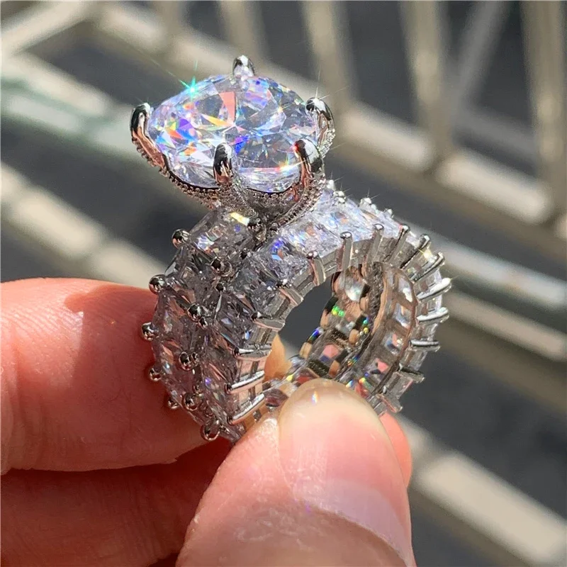 Vintage Full Princess cut Ring Sets Silver Color AAAAA Zircon Engagement Wedding Band Rings For Women Men Party Jewelry
Vintage Full Princess cut Ring Sets Silver Color AAAAA Zircon Engagement Wedding Band Rings For Women Men Party Jewelry