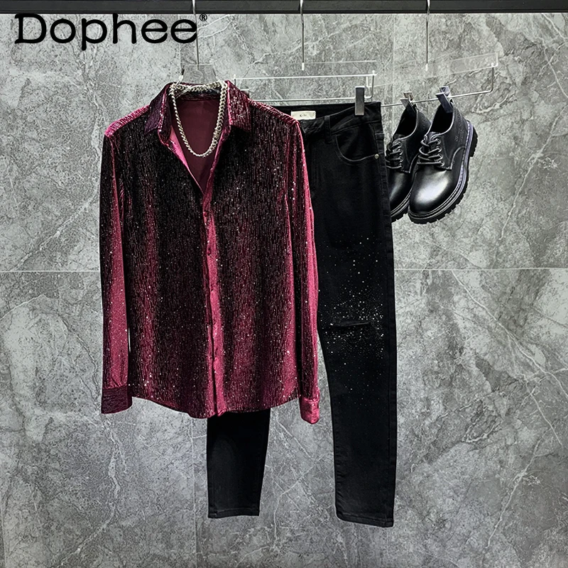 Korean Version Ins High-End Velvet Starry Sky Design Long-Sleeve Shirt Fashion Autumn Winter New Fleece-Lined Shirt Trendy Men
Korean Version Ins High-End Velvet Starry Sky Design Long-Sleeve Shirt Fashion Autumn Winter New Fleece-Lined Shirt Trendy Men