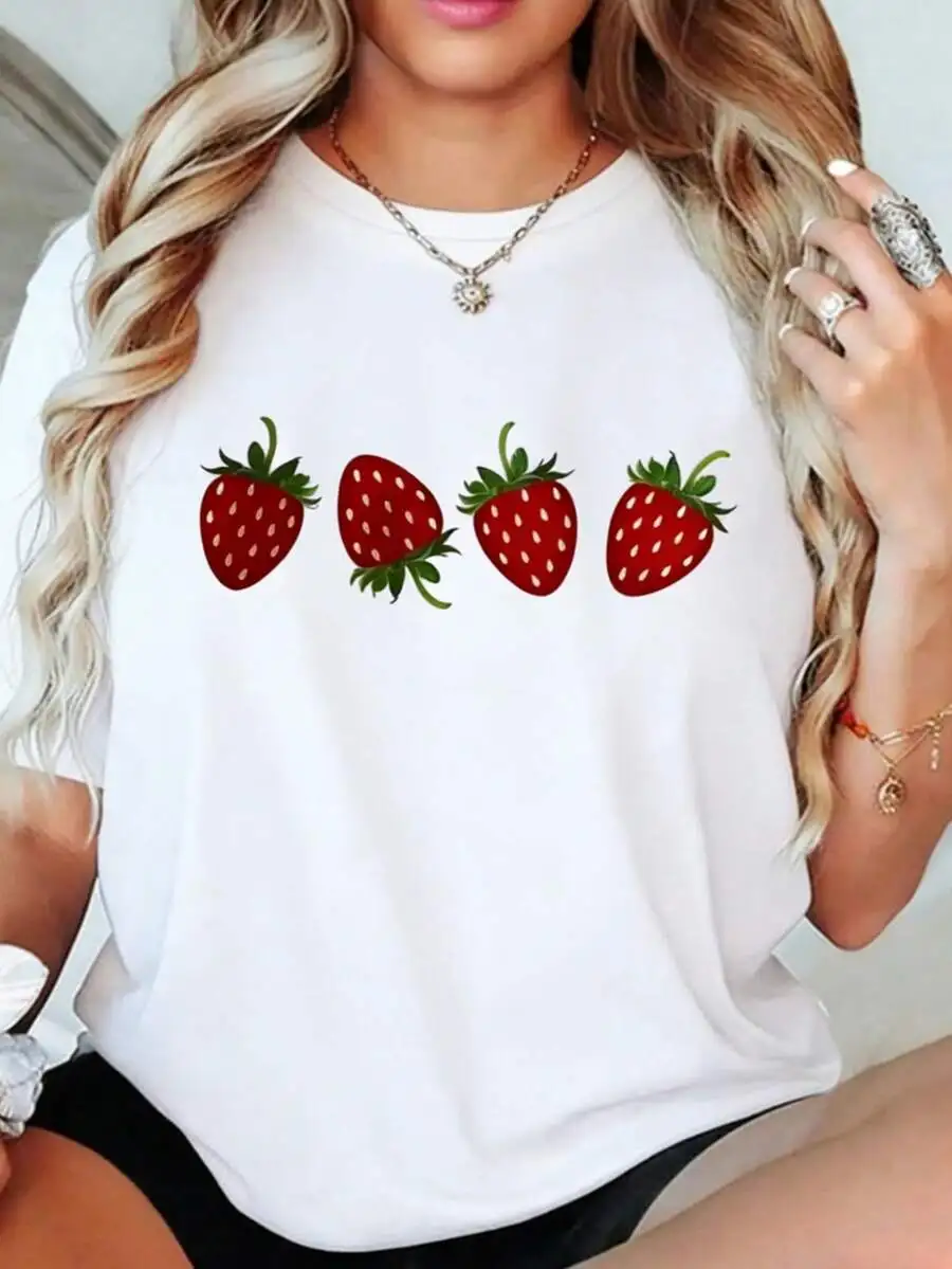 Plus Size Womens Strawberry Print Short Sleeve T-Shirt Casual Round Neck Top Summer
Plus Size Womens Strawberry Print Short Sleeve T-Shirt Casual Round Neck Top Summer