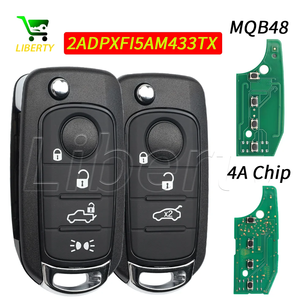 Liberty 2ADPXFI5AM433TX Flip Remote Car Key 4A Chip MQB48 Chip 433MHz for Fiat Tipo Toro Nuovo Grazie 500X Crono Egea 2016-2018
Liberty 2ADPXFI5AM433TX Flip Remote Car Key 4A Chip MQB48 Chip 433MHz for Fiat Tipo Toro Nuovo Grazie 500X Crono Egea 2016-2018