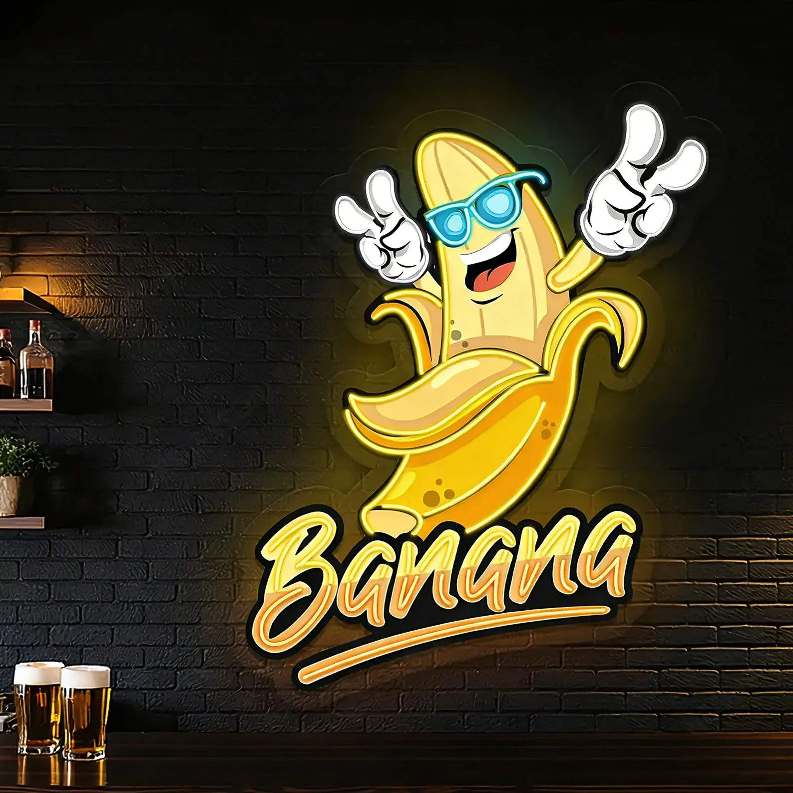 Неоновая вывеска «Банан» увеличенного размера, неоновый декор в виде банана, забавный настенный декор с бананами, крутой неоновый банан, неоновая вывеска с фруктами, подарок для детей
Неоновая вывеска «Банан» увеличенного размера, неоновый декор в виде банана, забавный настенный декор с бананами, крутой неоновый банан, неоновая вывеска с фруктами, подарок для детей