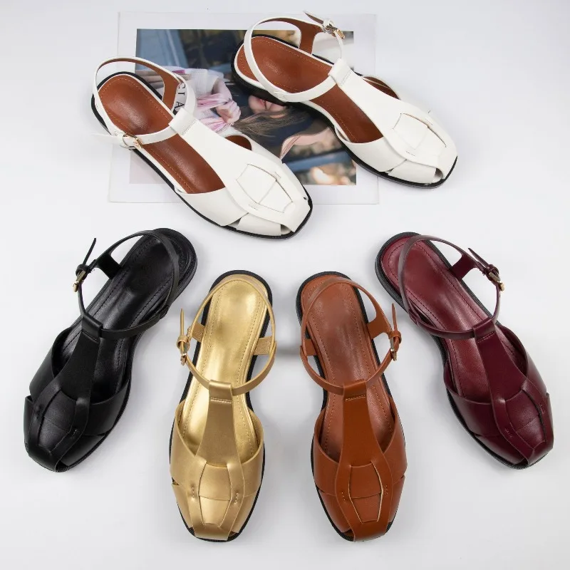 Big Size 36-43 Women Flat Sandals Brand Designer Summer Weave Hollow Vintage Roman Gladiator Shoes Metal Buckle Casual Sandalias
Big Size 36-43 Women Flat Sandals Brand Designer Summer Weave Hollow Vintage Roman Gladiator Shoes Metal Buckle Casual Sandalias