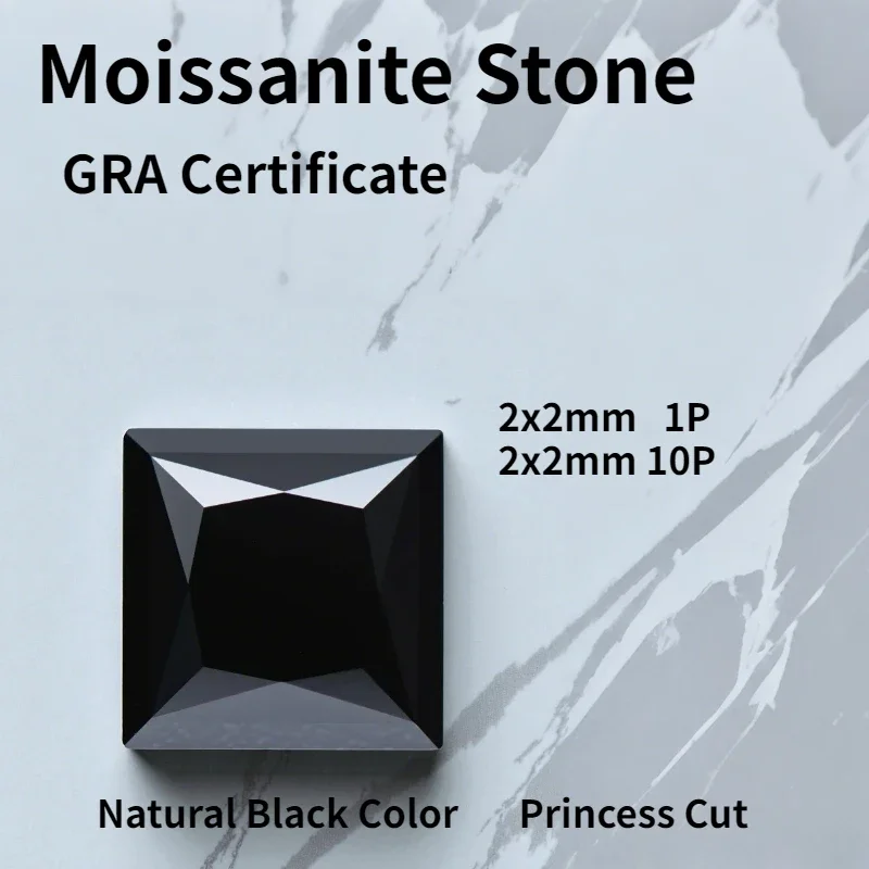 Top Natural Black Color Moissanite Stone Princess Cut GRA Certificate Lab Diamond Gemstone for Diy Jewelry Making with GRA
Top Natural Black Color Moissanite Stone Princess Cut GRA Certificate Lab Diamond Gemstone for Diy Jewelry Making with GRA