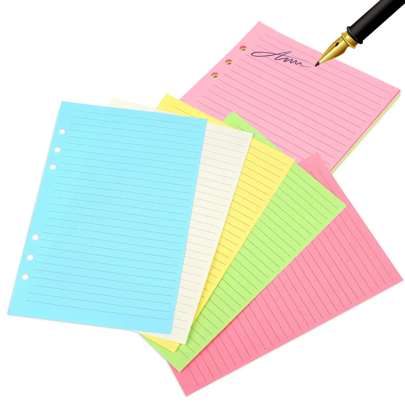 50 Pcs A5 Loose Leaf Binder Paper 6 Holes Planner Refill Notebook Filler Inserts Thick Smooth Writing A5 Filler Paper
50 Pcs A5 Loose Leaf Binder Paper 6 Holes Planner Refill Notebook Filler Inserts Thick Smooth Writing A5 Filler Paper