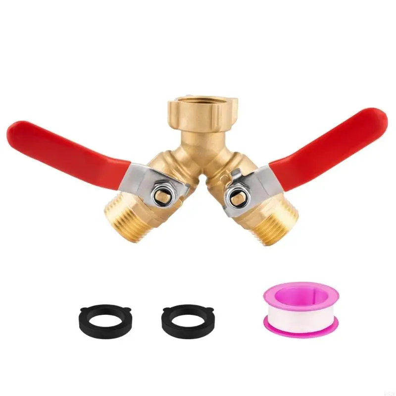 R53F High Pressures Brass Hose Splitters Double Control Valves Outdoor Watering Tool
R53F High Pressures Brass Hose Splitters Double Control Valves Outdoor Watering Tool