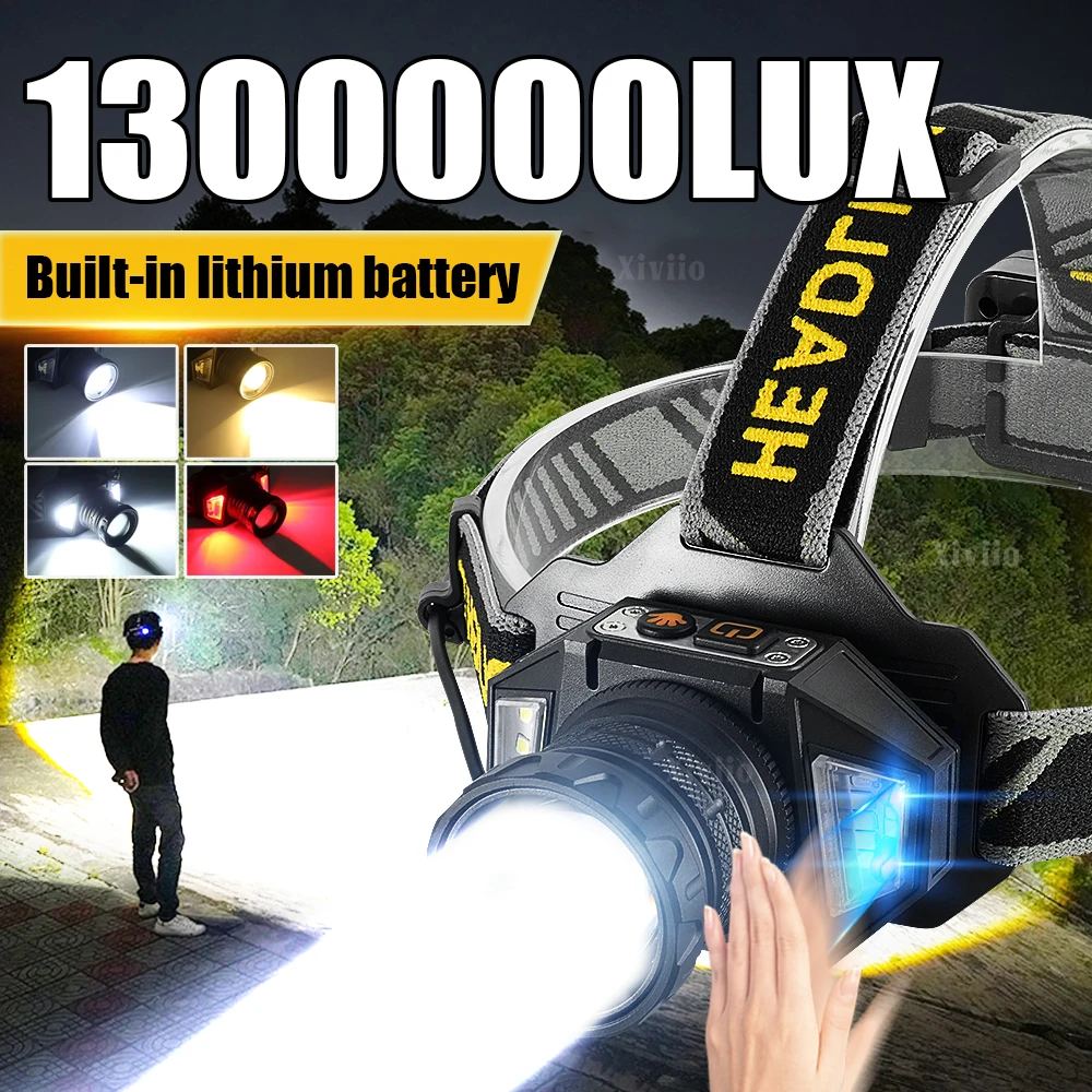 Super Bright LED Sensor Headlamp USB Rechargeable COB Head Flashlights Front Led Head Lamp with Built-in Battery Fishing Torch
Super Bright LED Sensor Headlamp USB Rechargeable COB Head Flashlights Front Led Head Lamp with Built-in Battery Fishing Torch