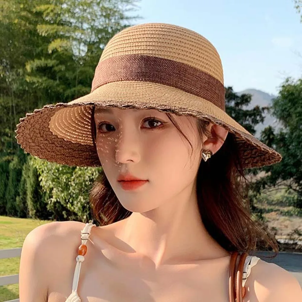 Portable Straw Weaving Beach Hat Hollow Out Breathable Bow Fisherman Cap French Style Lightweight Big Brimmed Woven Cap Women
Portable Straw Weaving Beach Hat Hollow Out Breathable Bow Fisherman Cap French Style Lightweight Big Brimmed Woven Cap Women