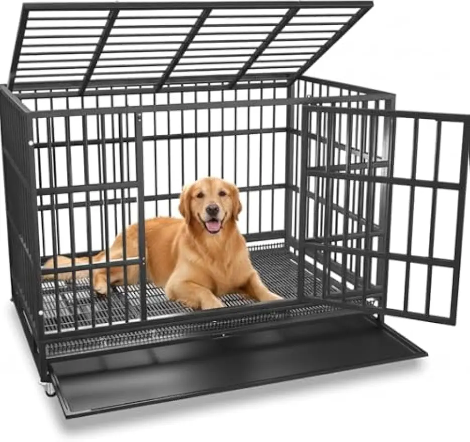 48-дюймовый сверхмощный ящик для собак с колесами, неразрушимый стальной питомник для собак с большой тревогой, двойная дверь и поднос
48-дюймовый сверхмощный ящик для собак с колесами, неразрушимый стальной питомник для собак с большой тревогой, двойная дверь и поднос