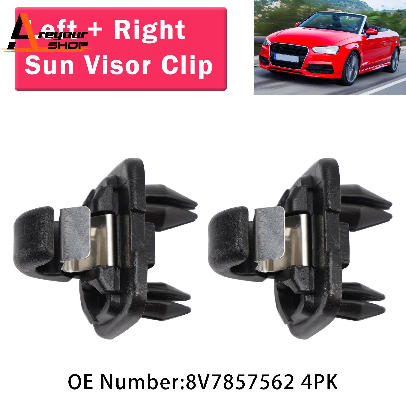 Areyourshop 2x Крепление для солнцезащитного козырька 8V7857562 4PK для Audi A3 A5 Cabriolet TT Roadster 2017 2018 2019
Areyourshop 2x Крепление для солнцезащитного козырька 8V7857562 4PK для Audi A3 A5 Cabriolet TT Roadster 2017 2018 2019