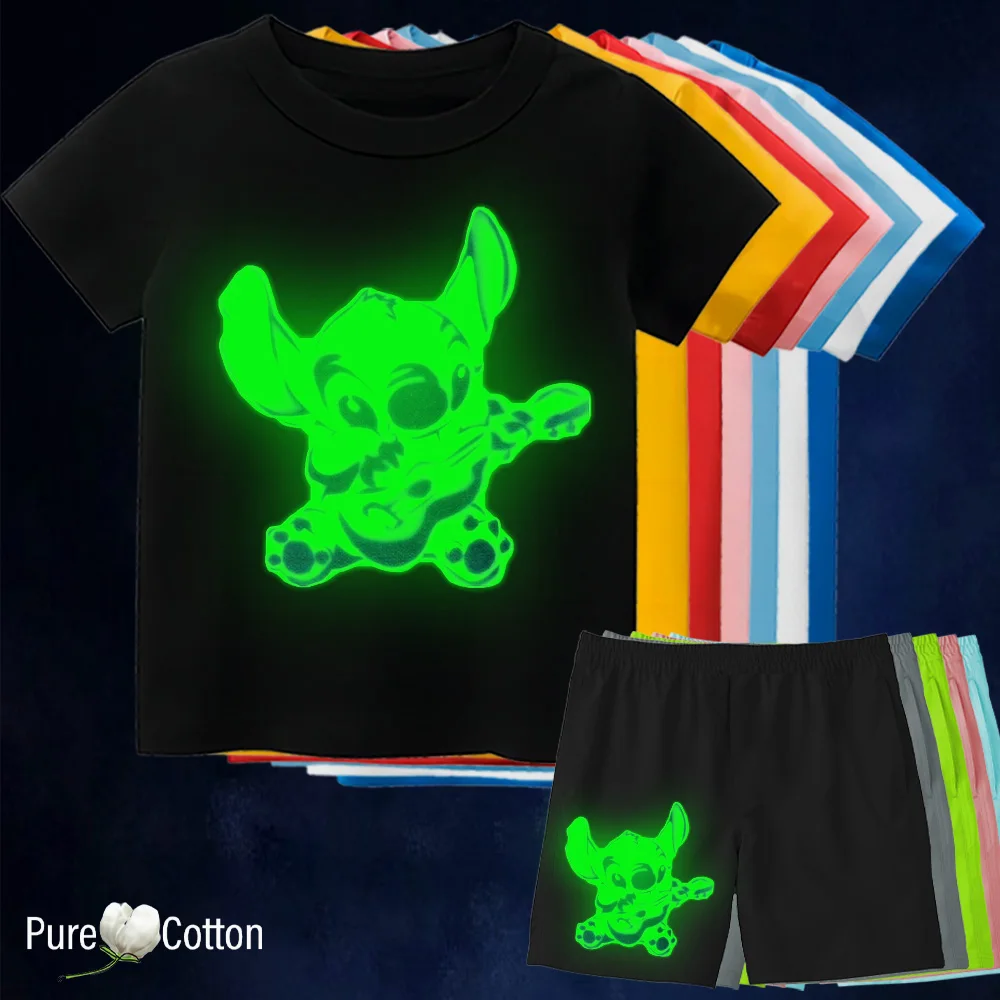 Ukulele cartoon fluorescent print casual men and women four seasons children's round neck cotton T-shirt and beach shorts set
Ukulele cartoon fluorescent print casual men and women four seasons children's round neck cotton T-shirt and beach shorts set