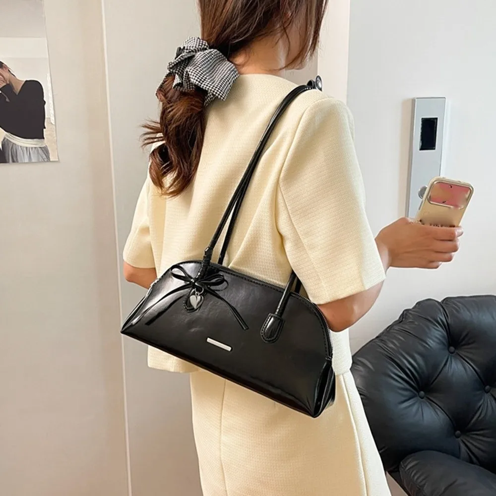 Korean Style Plaid Underarm Pack Sweet Bowknot PU Leather Boston Shoulder Bag Solid Color Casual Women Handbag Commuting
Korean Style Plaid Underarm Pack Sweet Bowknot PU Leather Boston Shoulder Bag Solid Color Casual Women Handbag Commuting