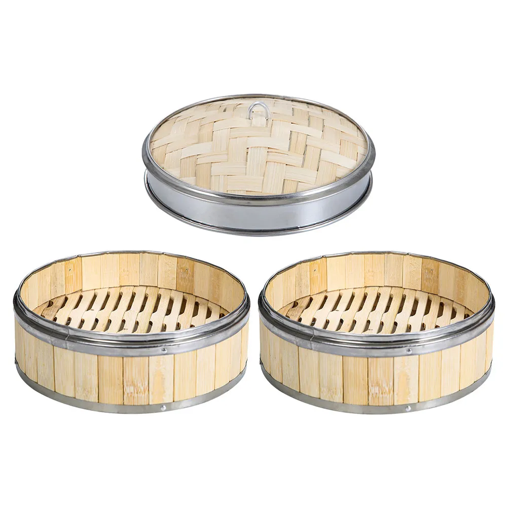 1Set Bamboo Steamer Basket Metal Edged Food Steamer for Buns Dumplings Rice Eggs Potatoes Corn High Temperature Resistant Even
1Set Bamboo Steamer Basket Metal Edged Food Steamer for Buns Dumplings Rice Eggs Potatoes Corn High Temperature Resistant Even