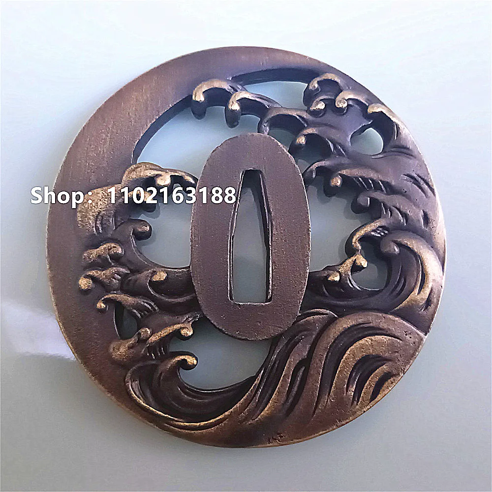 Very Good Tsuba Handguard Guard Alloy Material For Real Japan Japanese Samurai Katana Sword Fittings New Sea Wave Theme
Very Good Tsuba Handguard Guard Alloy Material For Real Japan Japanese Samurai Katana Sword Fittings New Sea Wave Theme