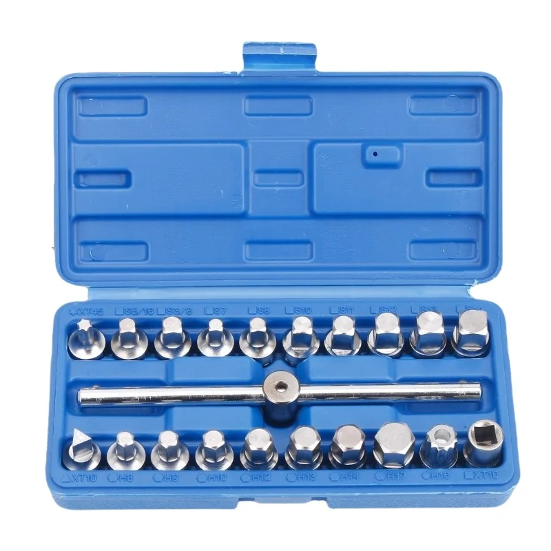For Volkswagen Audi 21 Piece Oil Pan Drain Screw Socket 3/8-Inch Drive Nut Adaptor Tool Wrench Auto Repair Mechanic Car Stuff
For Volkswagen Audi 21 Piece Oil Pan Drain Screw Socket 3/8-Inch Drive Nut Adaptor Tool Wrench Auto Repair Mechanic Car Stuff