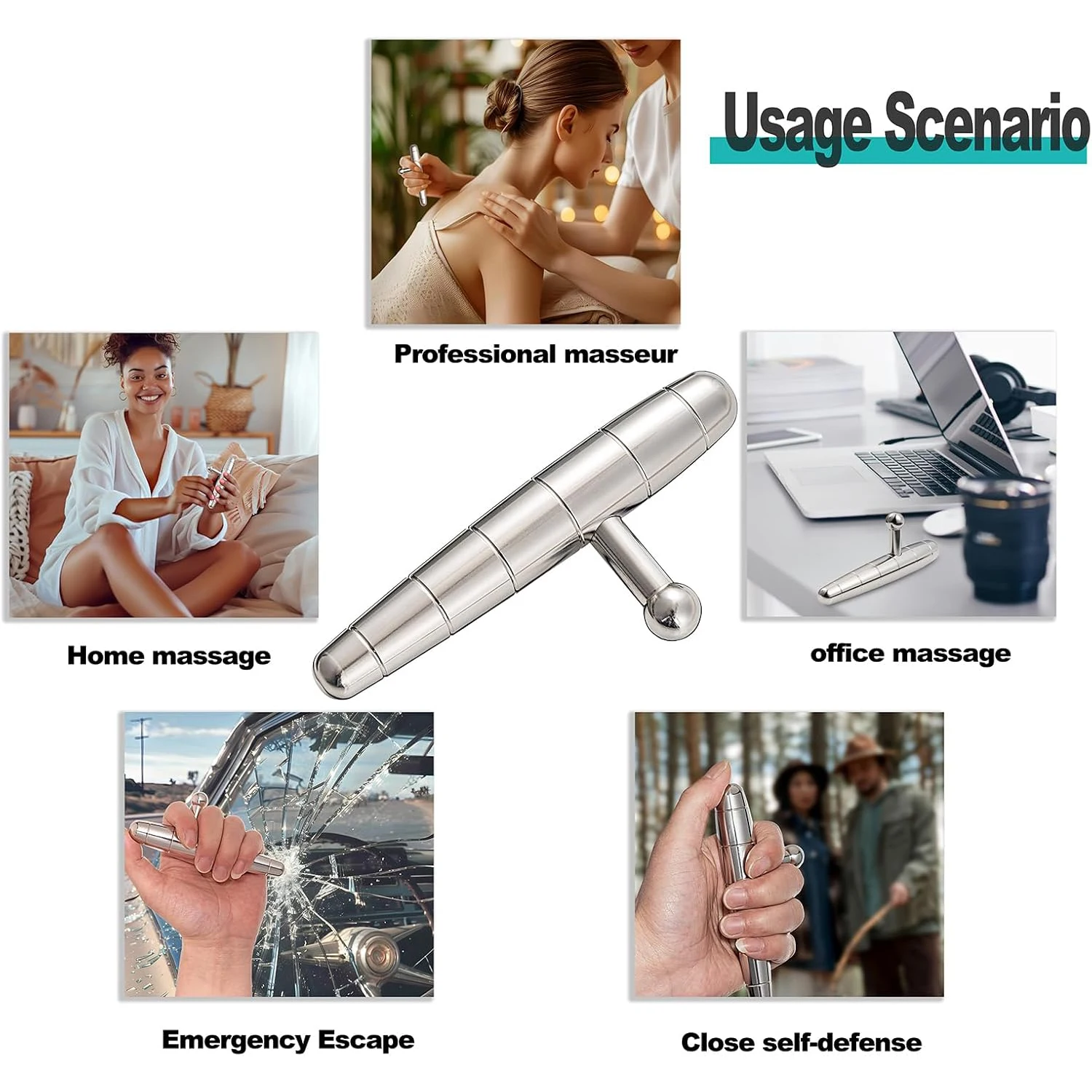 2 in 1 Trigger Points Stainless Steel Massage Tool for Deep Tissue Pain Relief Full Body Fascial Relaxation Sport Therapy Neck
2 in 1 Trigger Points Stainless Steel Massage Tool for Deep Tissue Pain Relief Full Body Fascial Relaxation Sport Therapy Neck