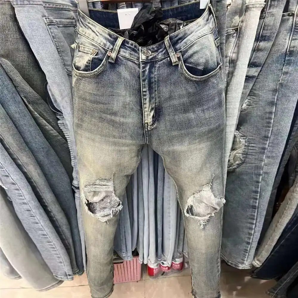Ight Blue Flex Thoughout Jean Ripped Pleat Jean Streetwear Slim Skinny Stretch Denim Tapered Pant Men Motorcycle Pant Jeans Men
Ight Blue Flex Thoughout Jean Ripped Pleat Jean Streetwear Slim Skinny Stretch Denim Tapered Pant Men Motorcycle Pant Jeans Men