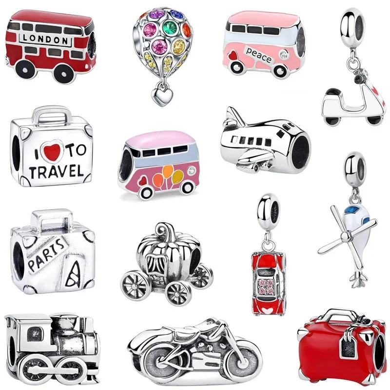 Pet fit s925 sterling silver bracelet beads suitcase motorcycle hot air balloon jewelry silver accessories
Pet fit s925 sterling silver bracelet beads suitcase motorcycle hot air balloon jewelry silver accessories