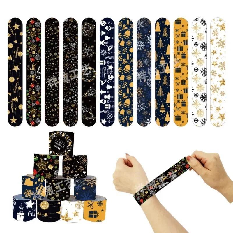 12 Pcs Christmas Black and White Gold Snowflake Bells Bracelets for Men's and Women's Party Gifts New Year's
12 Pcs Christmas Black and White Gold Snowflake Bells Bracelets for Men's and Women's Party Gifts New Year's