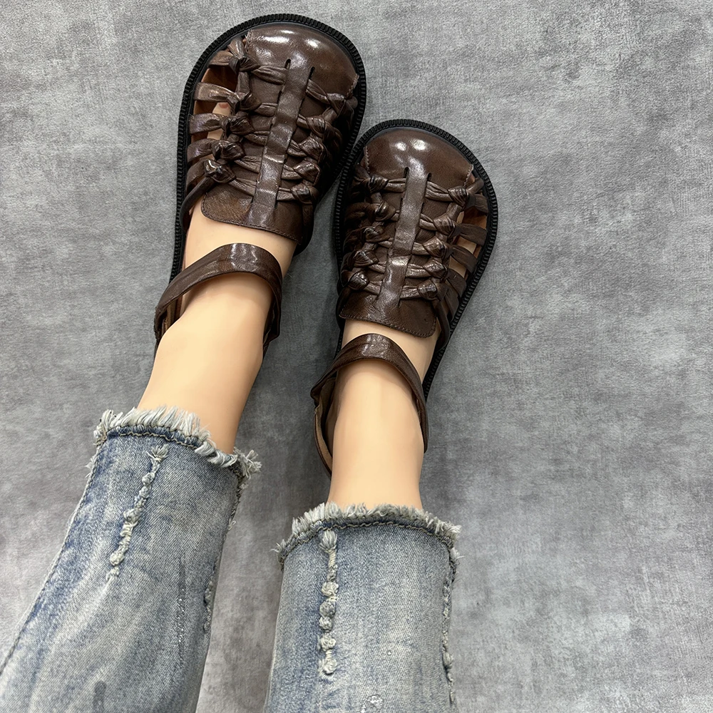 Birkuir тканые сандалии в стиле ретро для женщин, сандалии Мэри Джейн из натуральной кожи с открытым носком, женские шлепанцы с закрытым носком
Birkuir тканые сандалии в стиле ретро для женщин, сандалии Мэри Джейн из натуральной кожи с открытым носком, женские шлепанцы с закрытым носком