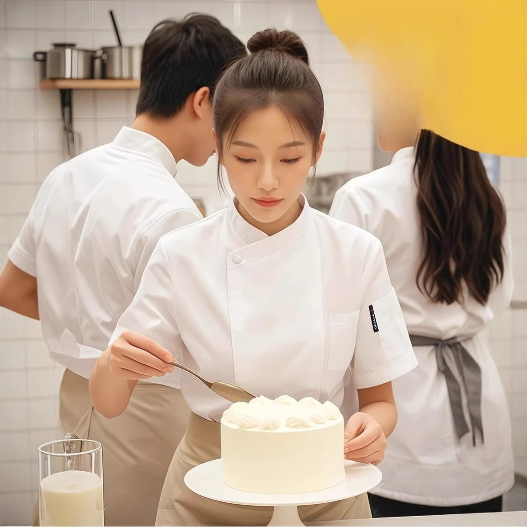 Solid Color Chef Workwear Long Sleeved Baking Cake Shop Catering Kitchen Restaurant Hotel High-end Workwear Uniform Men Women
Solid Color Chef Workwear Long Sleeved Baking Cake Shop Catering Kitchen Restaurant Hotel High-end Workwear Uniform Men Women