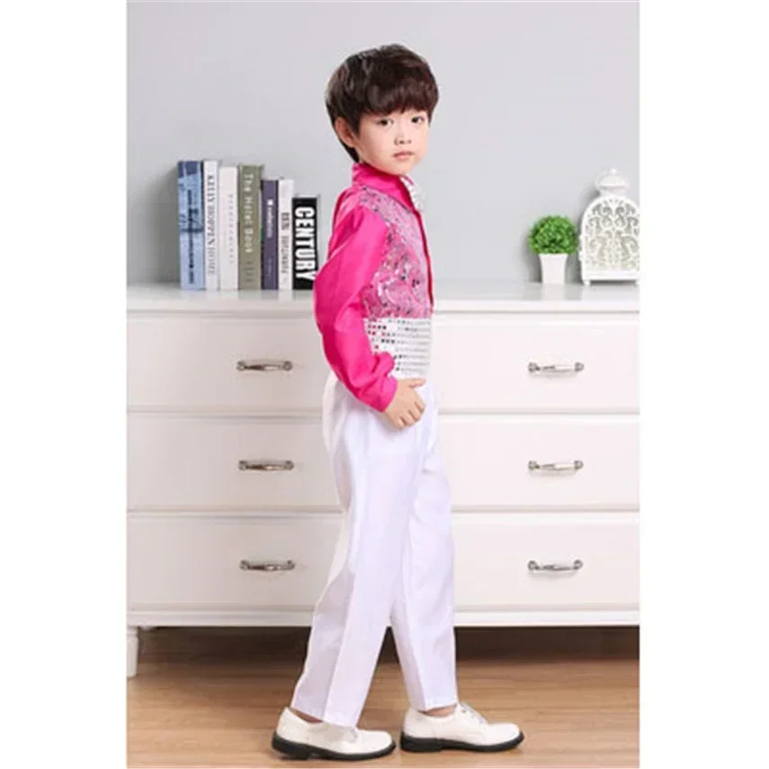110-180CM Children Dance Costume 9Colors Sequins Jazz Dance Modern Performance Boy Hip Hop Clothing Kids School Uniform Chorus
110-180CM Children Dance Costume 9Colors Sequins Jazz Dance Modern Performance Boy Hip Hop Clothing Kids School Uniform Chorus