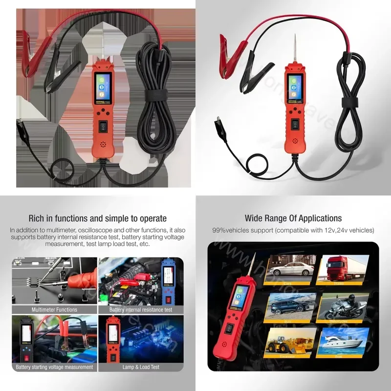 12-24V 5M P200 100 Car Auto Digital Power Probe Circuit Electrical Tester Device System Automotive Electrical System Test Pen
12-24V 5M P200 100 Car Auto Digital Power Probe Circuit Electrical Tester Device System Automotive Electrical System Test Pen