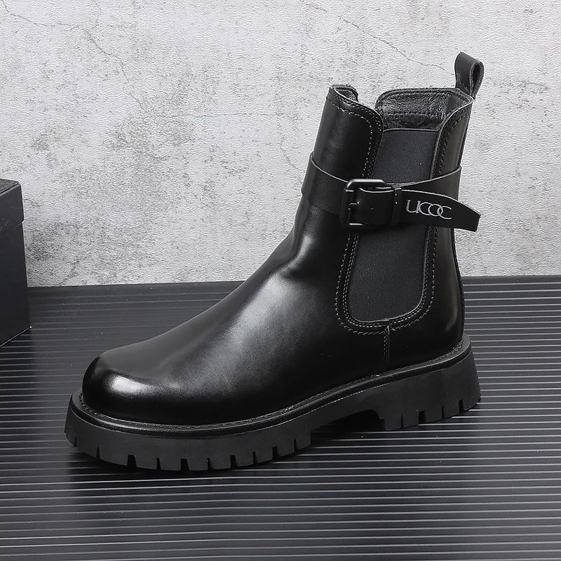 New Arrival Men Fashion Casual Chelsea Boots Autumn Winter Luxury Designer Side Zipper Metal Decoration Sneakers Botas Hombre
New Arrival Men Fashion Casual Chelsea Boots Autumn Winter Luxury Designer Side Zipper Metal Decoration Sneakers Botas Hombre